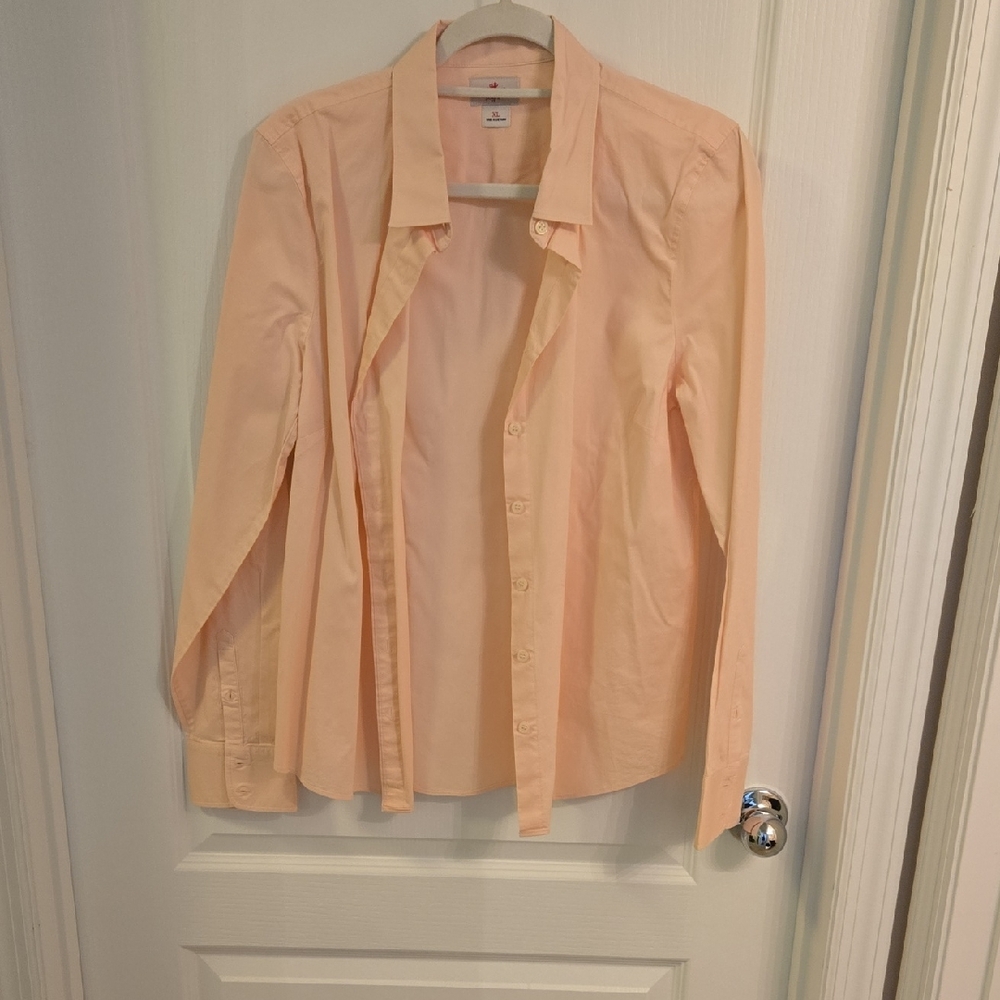 J. Crew Peach Button Down Shirt Size XL